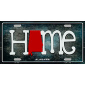 Alabama Home State Outline Novelty License Plate