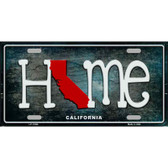California Home State Outline Novelty License Plate