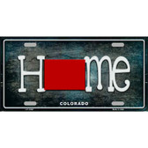 Colorado Home State Outline Novelty License Plate