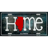 Illinois Home State Outline Novelty License Plate