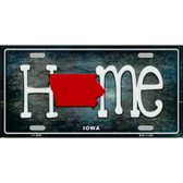 Iowa Home State Outline Novelty License Plate