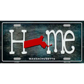 Massachusetts Home State Outline Novelty License Plate