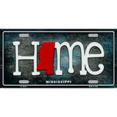 Mississippi Home State Outline Novelty License Plate