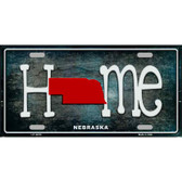Nebraska Home State Outline Novelty License Plate