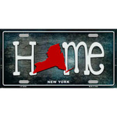 New York Home State Outline Novelty License Plate