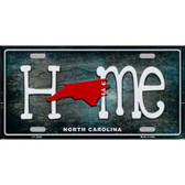 North Carolina Home State Outline Novelty License Plate