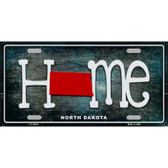 North Dakota Home State Outline Novelty License Plate