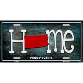 Pennsylvania Home State Outline Novelty License Plate