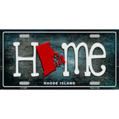 Rhode Island Home State Outline Novelty License Plate