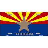 Tucson Arizona State Flag Metal Novelty License Plate