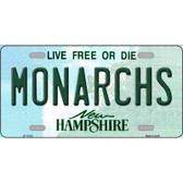 Monarchs New Hampshire Novelty Metal License Plate