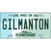 Gilmanton New Hampshire Novelty Metal License Plate