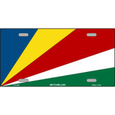 Seychelles Flag Metal Novelty License Plate