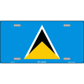 St Lucia Flag Metal Novelty License Plate