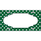 Scallop Green White Polka Dot Metal Novelty License Plate