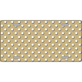 Gold White Polka Dot Metal Novelty License Plate LP-4378