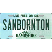 Sanbornton New Hampshire Novelty Metal License Plate