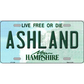 Ashland New Hampshire Novelty Metal License Plate