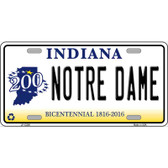 Notre Dame Indiana Novelty Metal License Plate