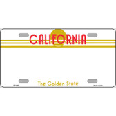 California Golden State Plate Novelty State Blank Metal License Plate