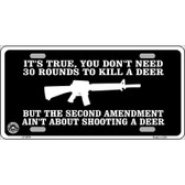 Aint About Shooting A Deer Metal Novelty License Plate