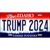 Trump 2024 Idaho Novelty Metal License Plate
