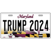 Trump 2024 Maryland Novelty Metal License Plate