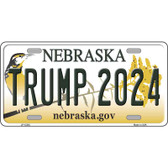 Trump 2024 Nebraska Novelty Metal License Plate