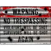 Warning No Trespassing Novelty Metal Parking Sign