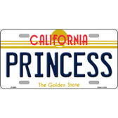 Princess California Novelty Metal License Plate