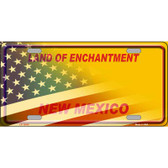 New Mexico Yellow Plate American Flag Novelty Metal License Plate