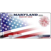 Maryland War Plate American Flag Novelty Metal License Plate