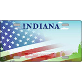 Indiana Bridge Plate American Flag Novelty Metal License Plate