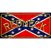 Redneck Confederate Flag Novelty Metal License Plate