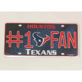 Houston Texans Fan Metal Novelty License Plate Tag LP-700