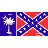 South Carolina Confederate Flag Novelty Metal License Plate