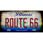 Route 66 Illinois Novelty Metal License Plate