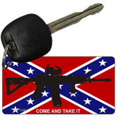 Come and Take It Confederate Flag Novelty Metal Key Chain KC-12490