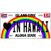 Love In Hawaii Novelty Metal License Plate