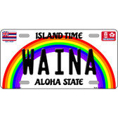 Waina Hawaii Novelty Metal License Plate