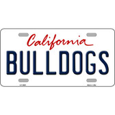 Bulldogs Novelty Metal License Plate