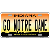 Go Notre Dame Novelty Metal License Plate Tag