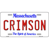 Crimson Novelty Metal License Plate