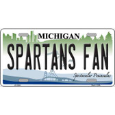 Spartans Fan Novelty Metal License Plate