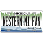 Western Michigan Fan Novelty Metal License Plate