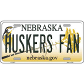 Huskers Fan Novelty Metal License Plate