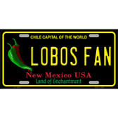 Lobos Fan Novelty Metal License Plate