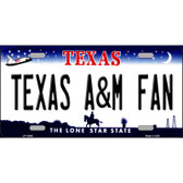 Texas A&M Fan Novelty Metal License Plate
