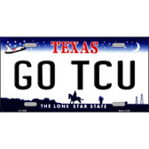 Go TCU Novelty Metal License Plate