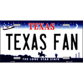 Texas Fan Novelty Metal License Plate